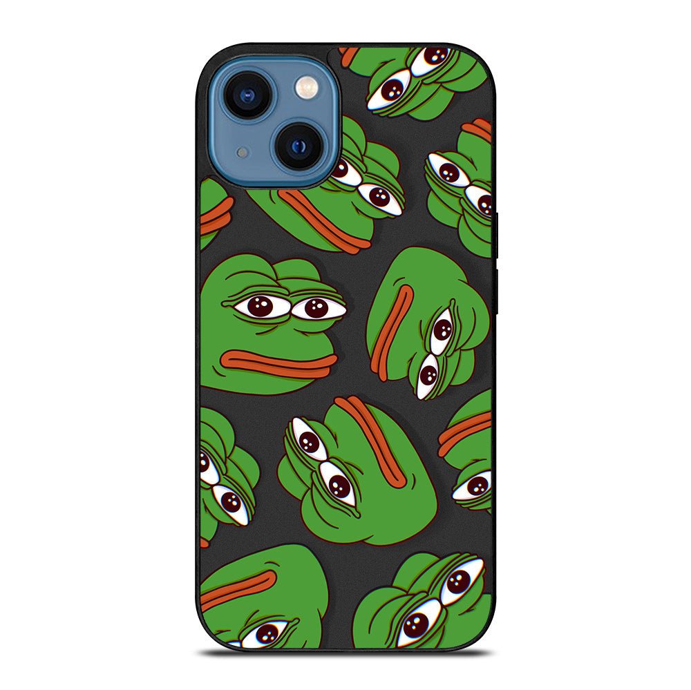PEPE THE SMUG FROG PATTERN 2 iPhone 14 Case Cover