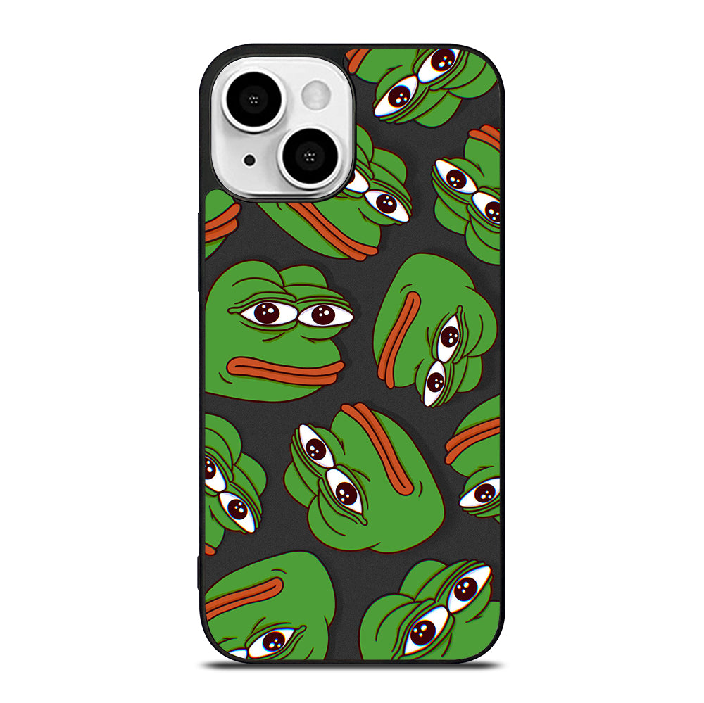PEPE THE SMUG FROG PATTERN 2 iPhone 13 Mini Case Cover