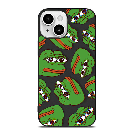 PEPE THE SMUG FROG PATTERN 2 iPhone 13 Mini Case Cover