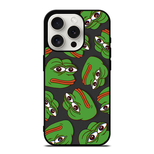 PEPE THE SMUG FROG PATTERN 2 iPhone 15 Pro Case Cover