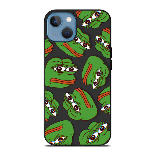 PEPE THE SMUG FROG PATTERN 2 iPhone 13 Case Cover