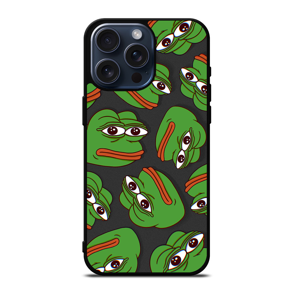 PEPE THE SMUG FROG PATTERN 2 iPhone 15 Pro Max Case Cover