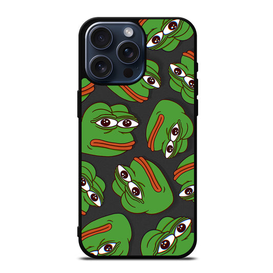 PEPE THE SMUG FROG PATTERN 2 iPhone 15 Pro Max Case Cover