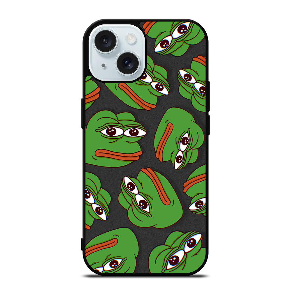 PEPE THE SMUG FROG PATTERN 2 iPhone 15 Case Cover