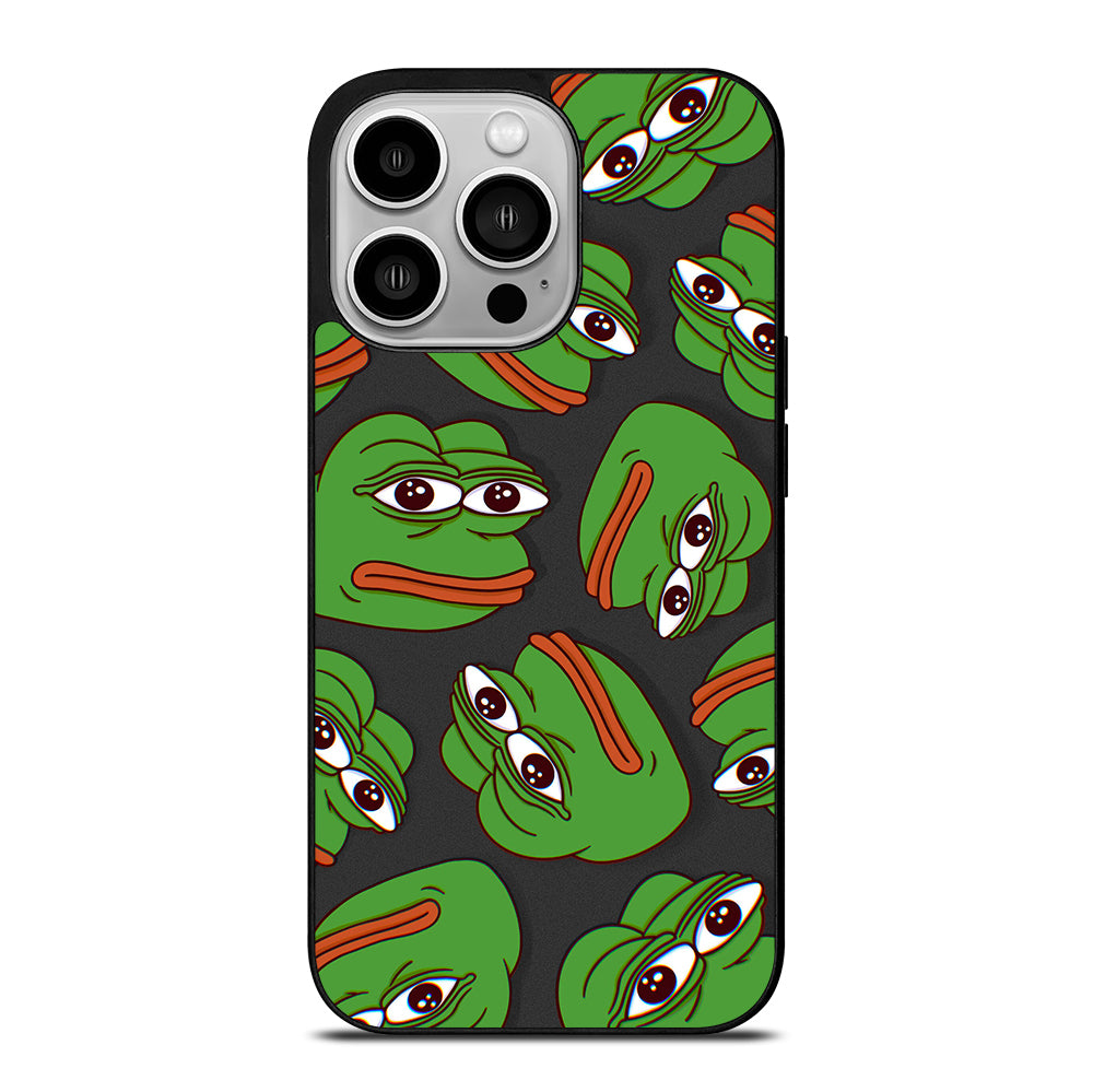 PEPE THE SMUG FROG PATTERN 2 iPhone 14 Pro Case Cover