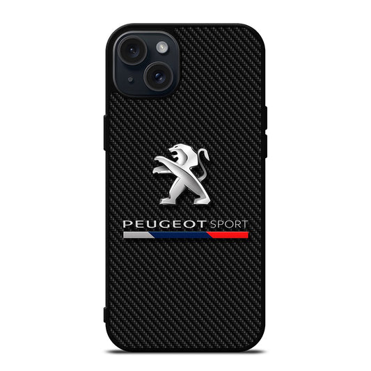 PEUGEOT CARBON CAR LOGO iPhone 15 Plus Case Cover
