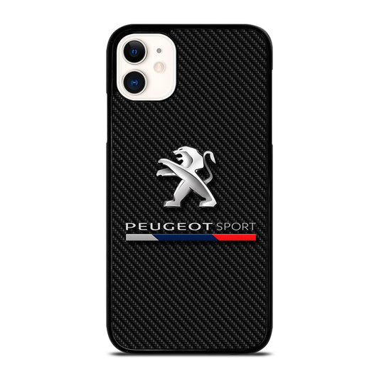 PEUGEOT CARBON CAR LOGO iPhone 11 Case Cover