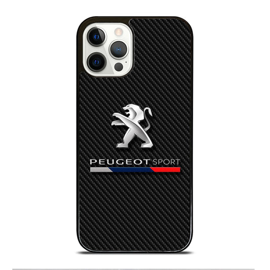 PEUGEOT CARBON CAR LOGO iPhone 12 Pro Case Cover