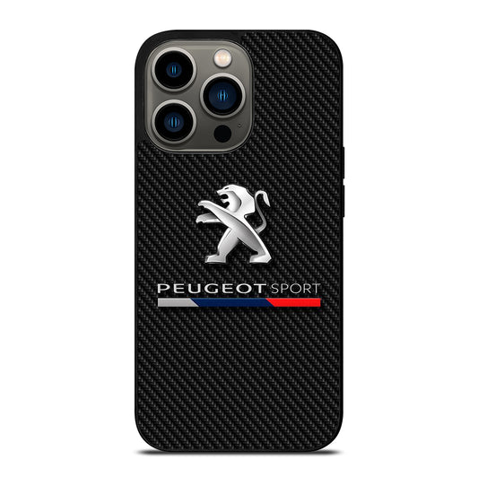 PEUGEOT CARBON CAR LOGO iPhone 13 Pro Case Cover