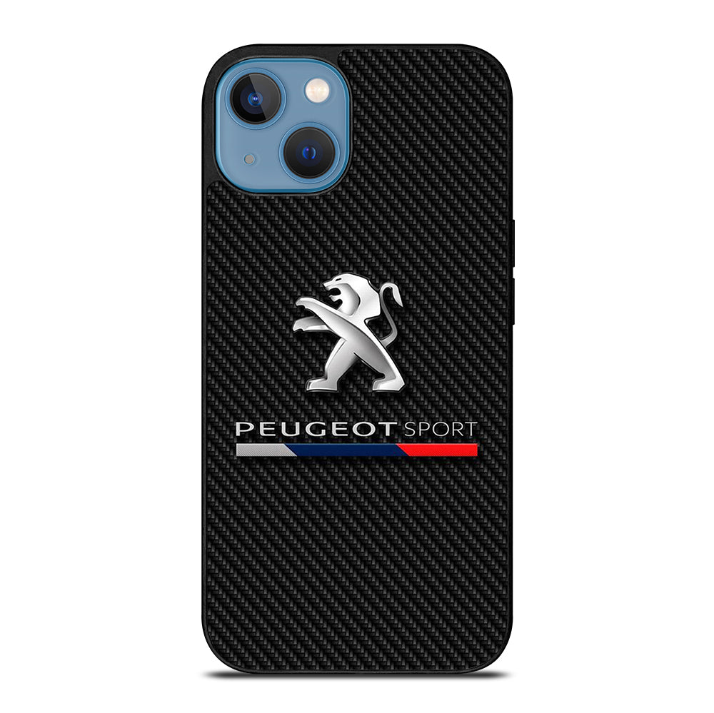 PEUGEOT CARBON CAR LOGO iPhone 13 Case Cover