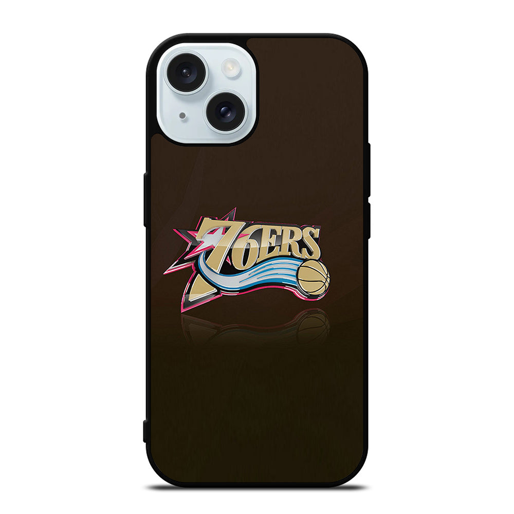PHILADELPHIA 76ERS LOGO BASKETBALL iPhone 15 Case Cover