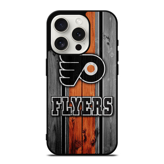 PHILADELPHIA FLYERS WOODEN LOGO iPhone 15 Pro Case Cover