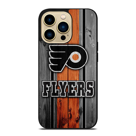 PHILADELPHIA FLYERS WOODEN LOGO iPhone 14 Pro Max Case Cover