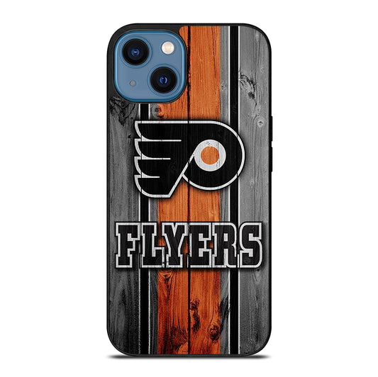PHILADELPHIA FLYERS WOODEN LOGO iPhone 14 Case Cover