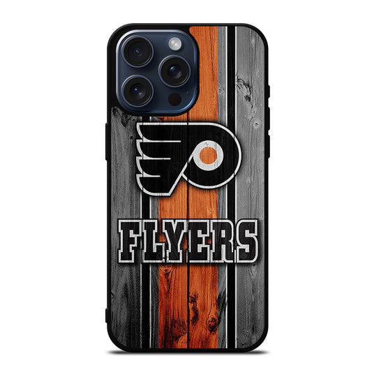 PHILADELPHIA FLYERS WOODEN LOGO iPhone 15 Pro Max Case Cover