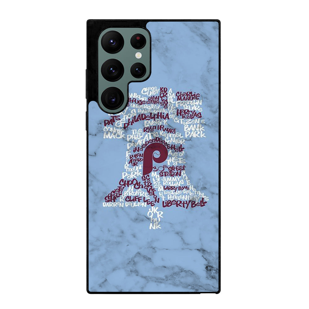 PHILADELPHIA PHILLIES MARBLE LOGO 2 Samsung Galaxy S22 Ultra Case Cover