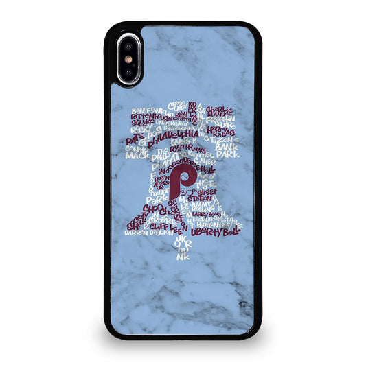 PHILADELPHIA PHILLIES MARBLE LOGO 2 iPhone XS Max Case Cover