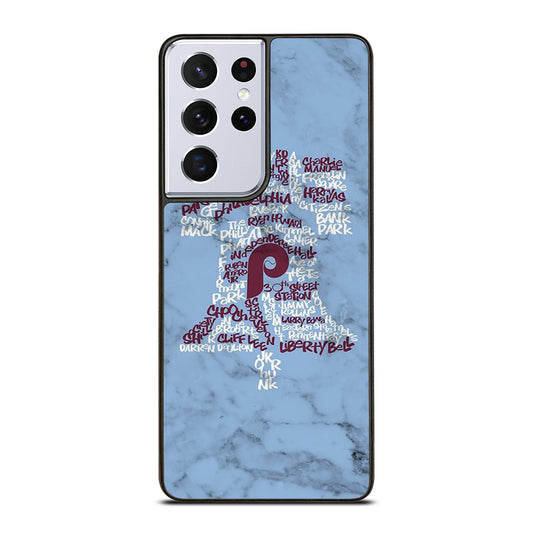 PHILADELPHIA PHILLIES MARBLE LOGO 2 Samsung Galaxy S21 Ultra Case Cover