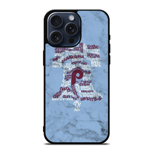 PHILADELPHIA PHILLIES MARBLE LOGO 2 iPhone 15 Pro Max Case Cover