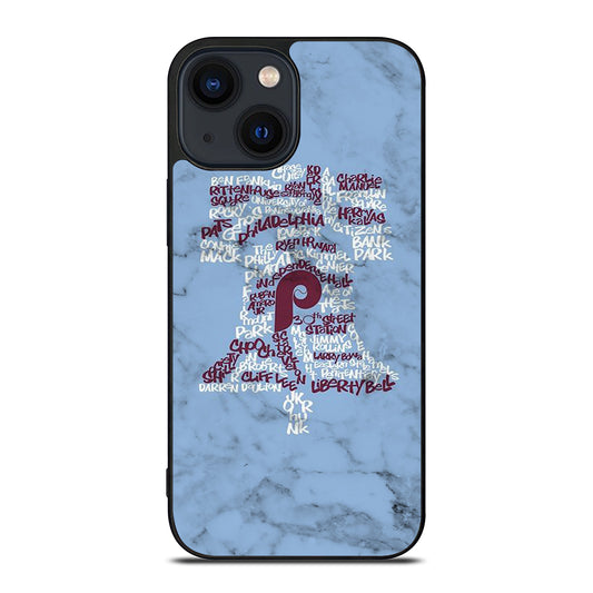 PHILADELPHIA PHILLIES MARBLE LOGO 2 iPhone 14 Plus Case Cover