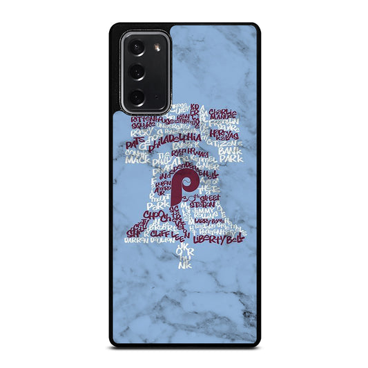 PHILADELPHIA PHILLIES MARBLE LOGO 2 Samsung Galaxy Note 20 Case Cover