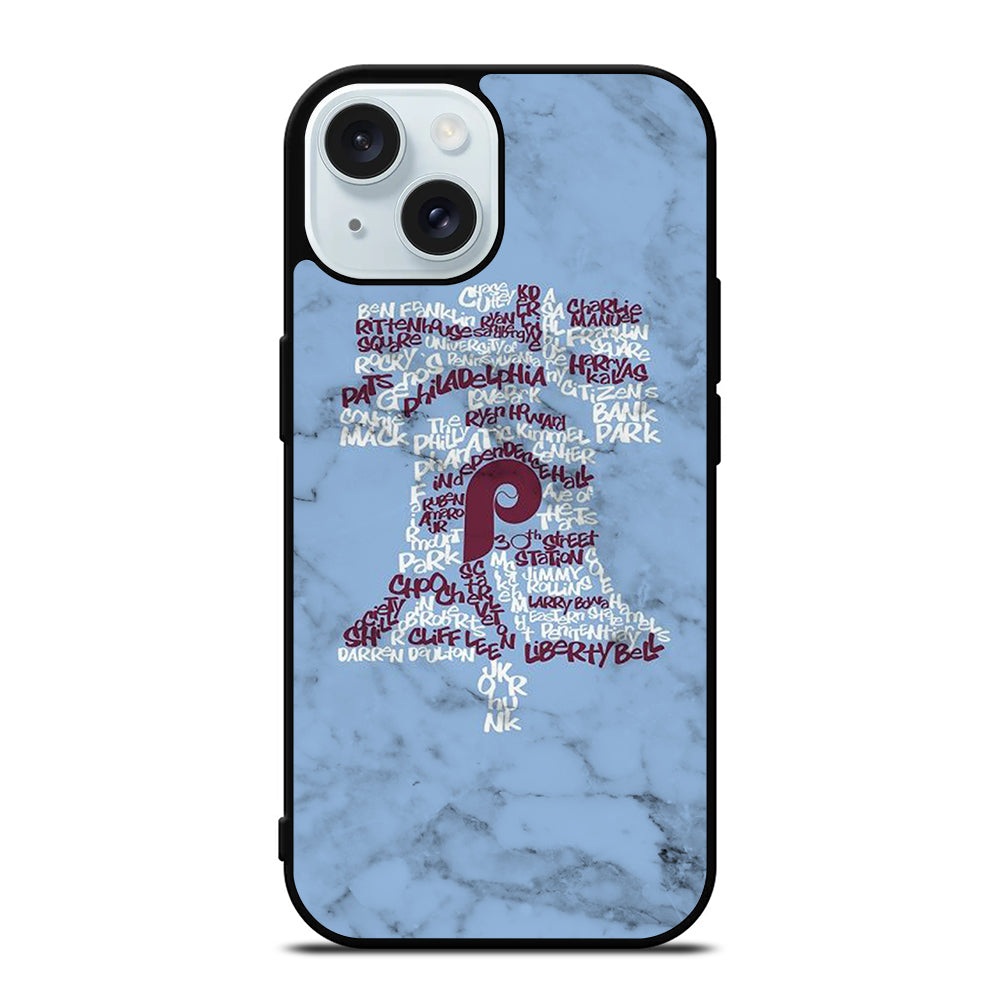 PHILADELPHIA PHILLIES MARBLE LOGO 2 iPhone 15 Case Cover