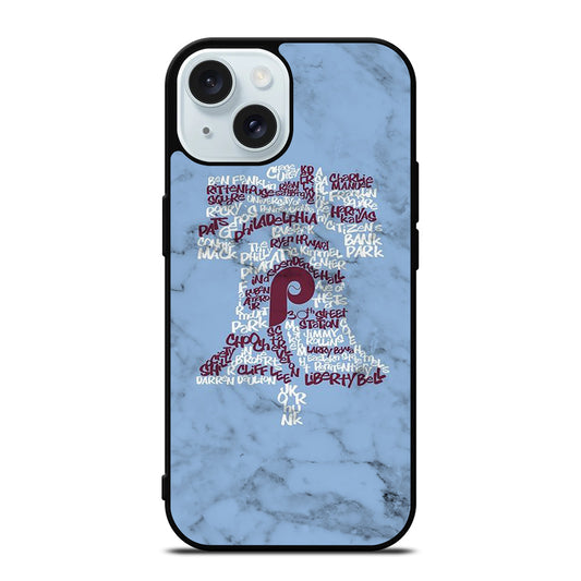 PHILADELPHIA PHILLIES MARBLE LOGO 2 iPhone 15 Case Cover