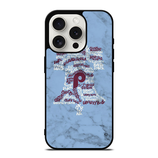PHILADELPHIA PHILLIES MARBLE LOGO 2 iPhone 15 Pro Case Cover
