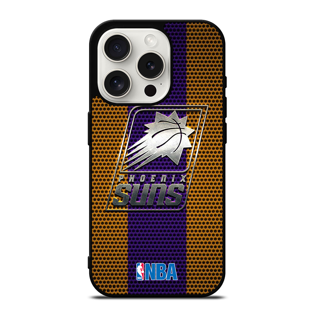 PHOENIX SUNS NBA METAL LOGO iPhone 15 Pro Case Cover