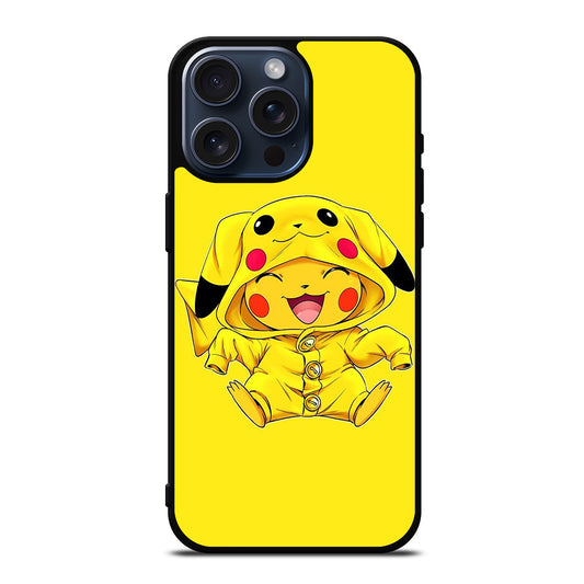 PIKACHU CUTE SMILE iPhone 15 Pro Max Case Cover