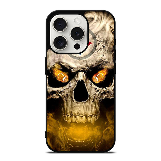 PITTSBURGH STEELERS SKULL LOGO iPhone 15 Pro Case Cover