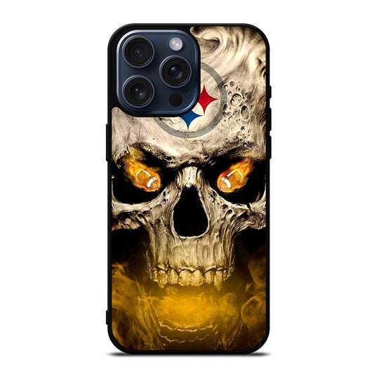 PITTSBURGH STEELERS SKULL LOGO iPhone 15 Pro Max Case Cover