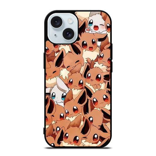 POKEMON EEVEE PATTERN iPhone 15 Case Cover