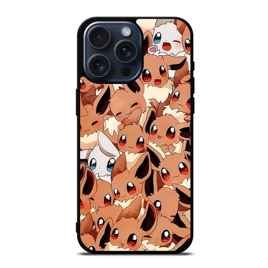 POKEMON EEVEE PATTERN iPhone 15 Pro Max Case Cover