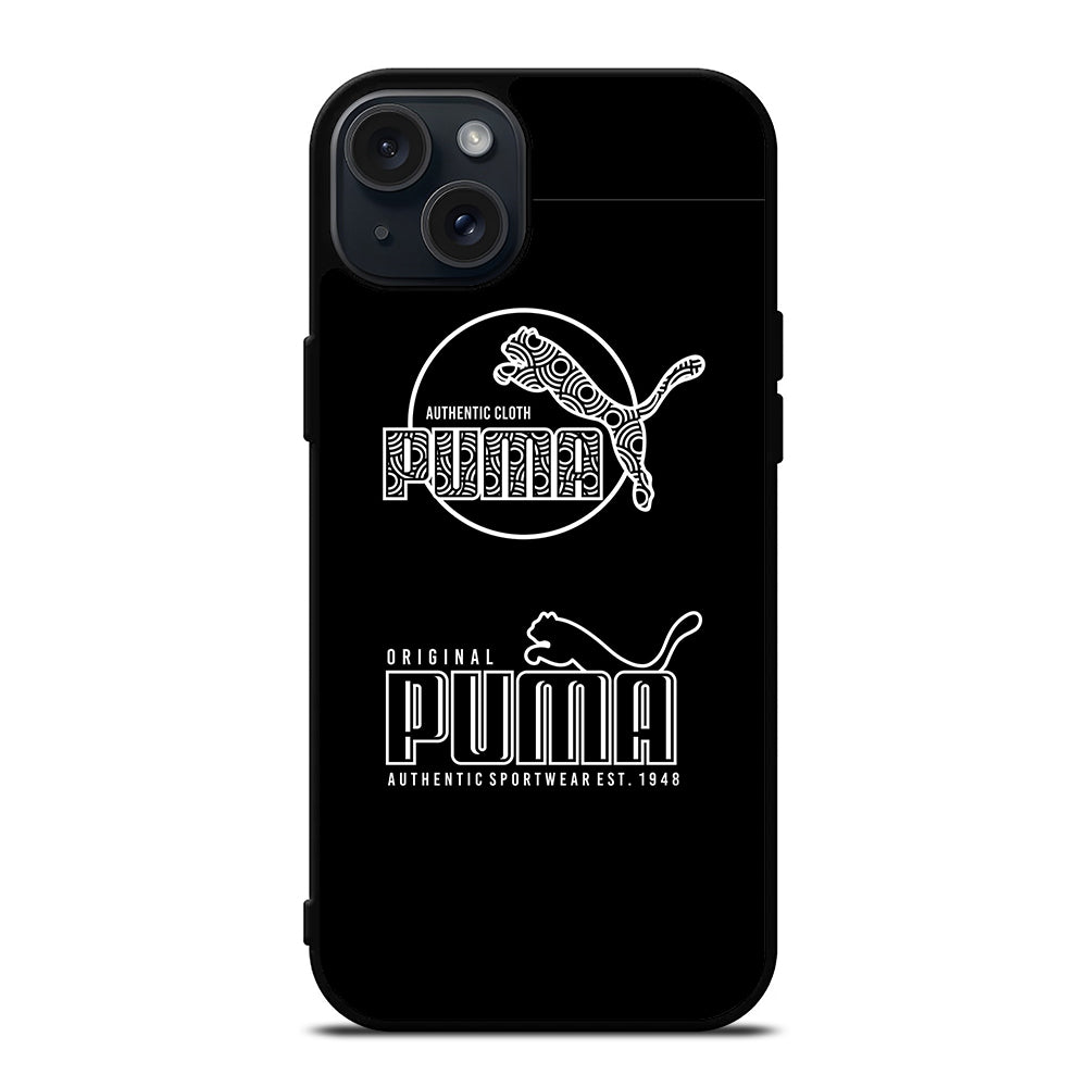 PUMA BLACK LOGO iPhone 15 Plus Case Cover