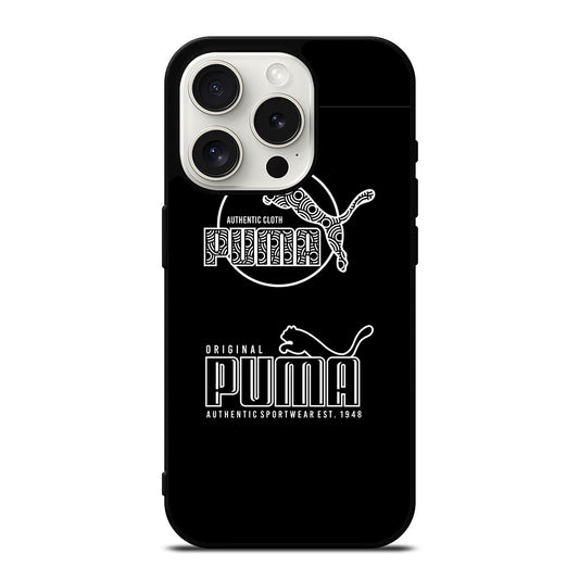 PUMA BLACK LOGO iPhone 15 Pro Case Cover