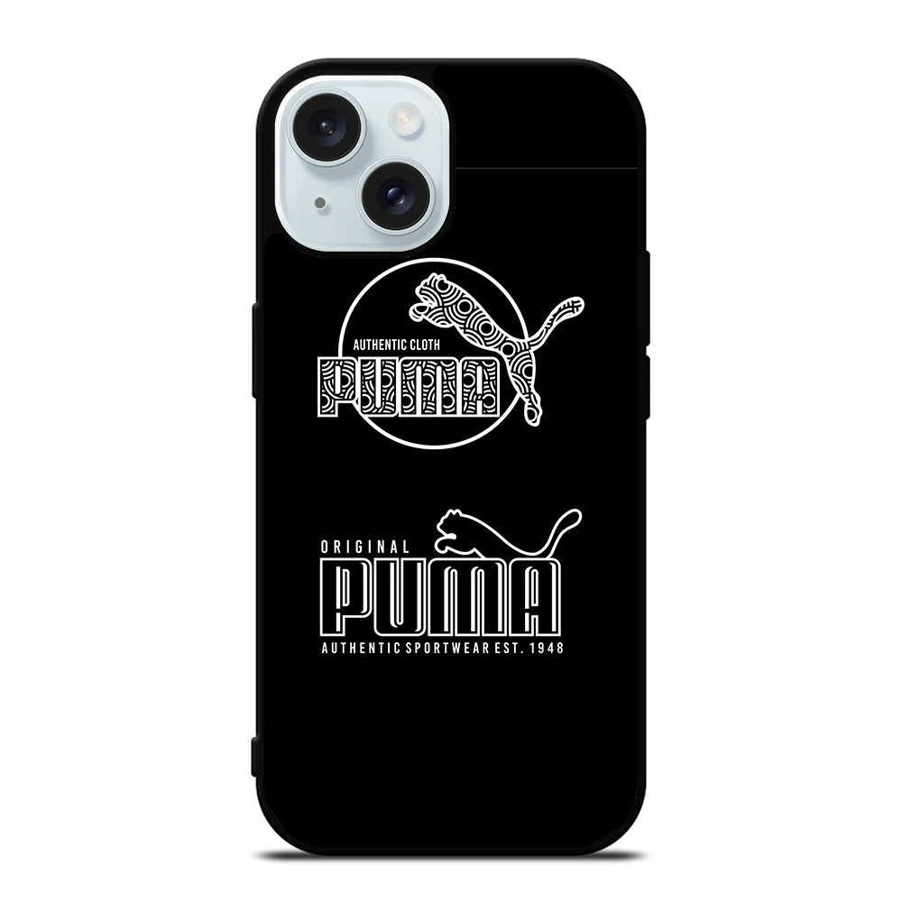 PUMA BLACK LOGO iPhone 15 Case Cover