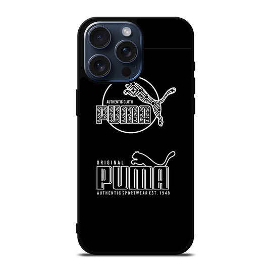 PUMA BLACK LOGO iPhone 15 Pro Max Case Cover