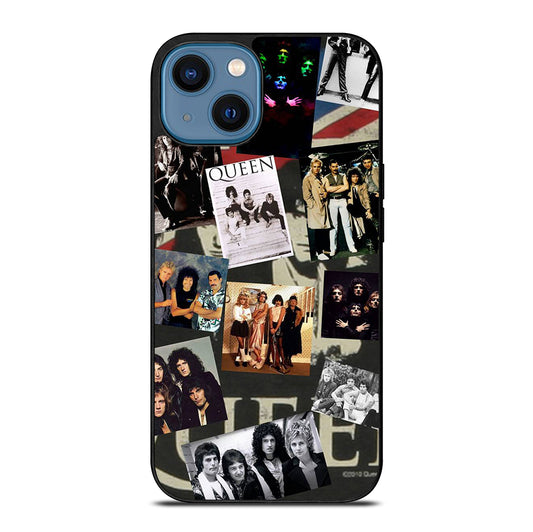 QUEEN BAND ROCK COLLAGE iPhone 14 Case Cover