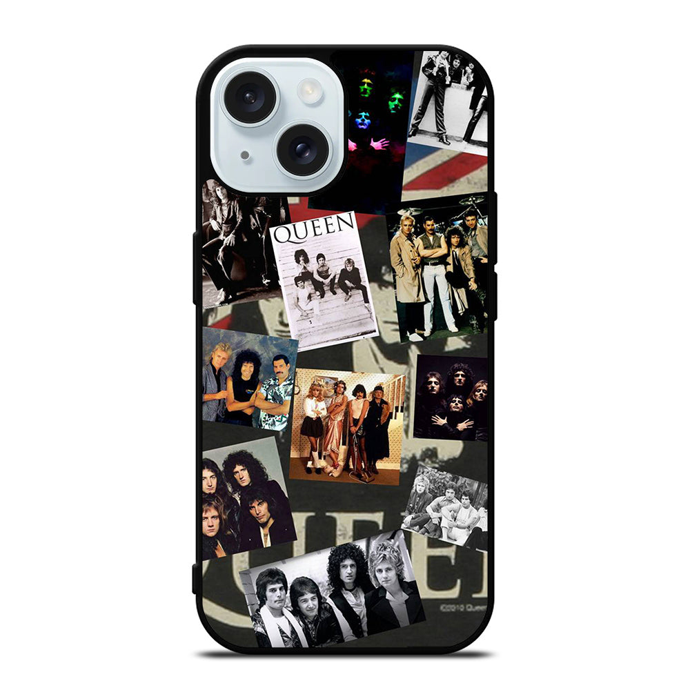 QUEEN BAND ROCK COLLAGE iPhone 15 Case Cover