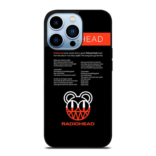 RADIOHEAD BAND LYRIC iPhone 13 Pro Max Case Cover