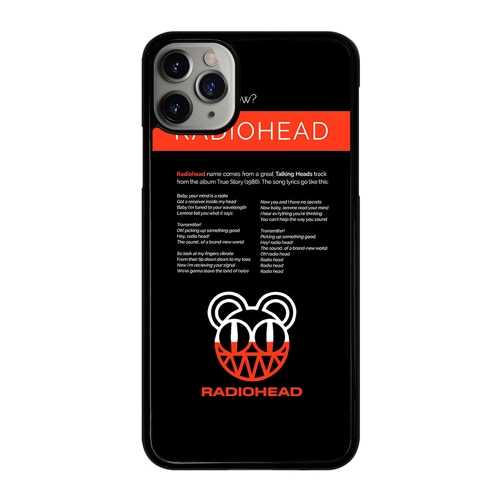 RADIOHEAD BAND LYRIC iPhone 11 Pro Max Case Cover