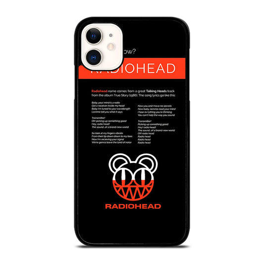 RADIOHEAD BAND LYRIC iPhone 11 Case Cover