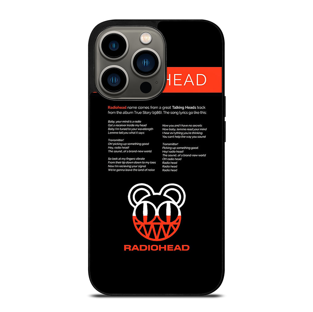 RADIOHEAD BAND LYRIC iPhone 13 Pro Case Cover