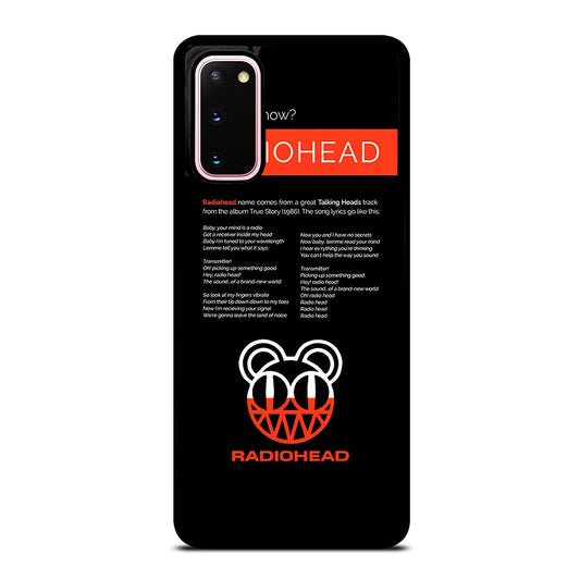 RADIOHEAD BAND LYRIC Samsung Galaxy S20 Case Cover