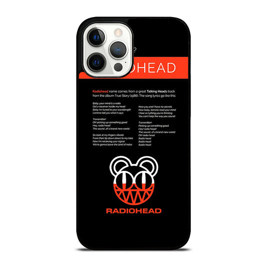 RADIOHEAD BAND LYRIC iPhone 12 Pro Max Case Cover