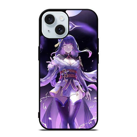 RAIDEN SHOGUN GENSHIN IMPACT GAME 3 iPhone 15 Case Cover