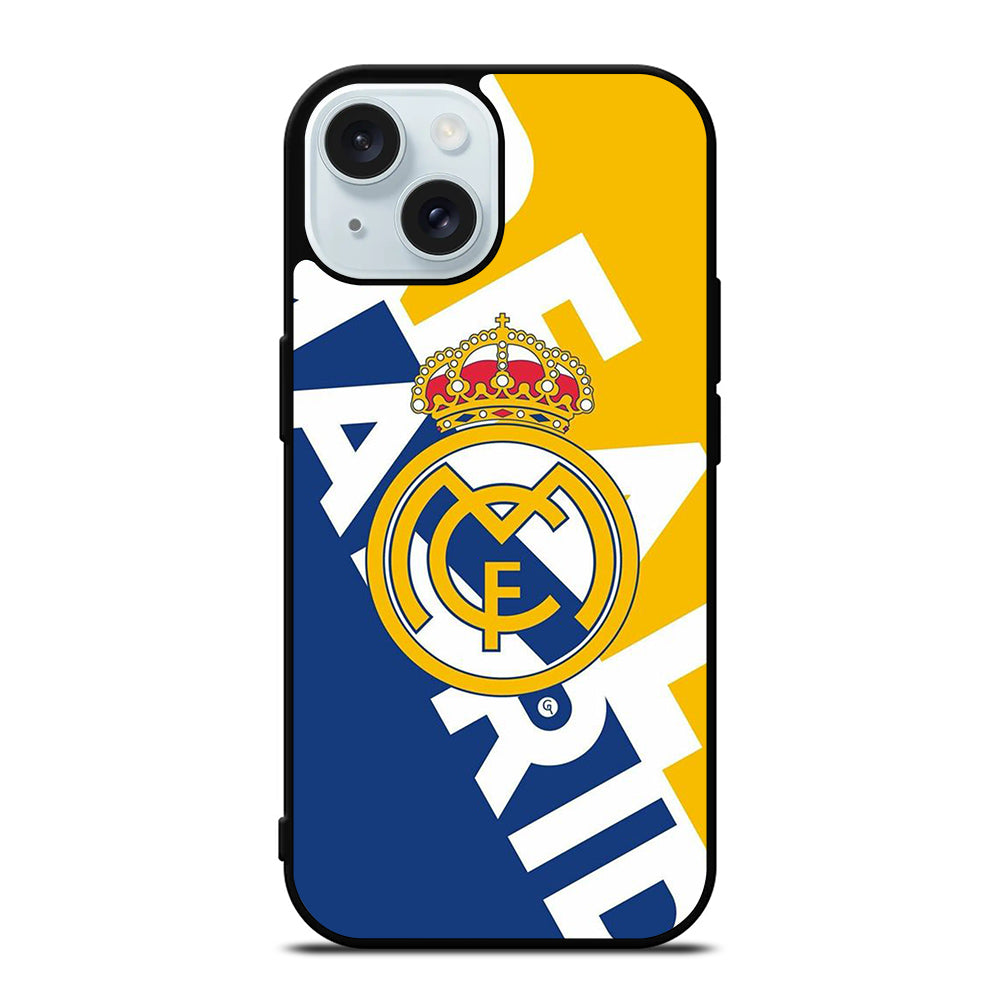 REAL MADRID FOOTBALL LOGO iPhone 15 Case Cover