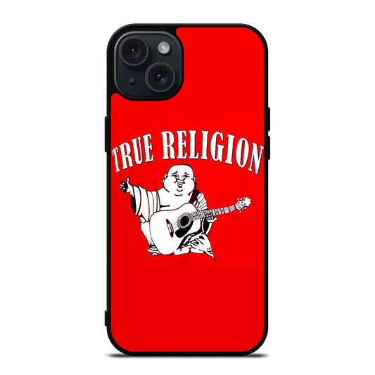 RED BIG BUDDHA TRUE RELIGION LOGO 2 iPhone 15 Plus Case Cover