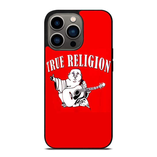 RED BIG BUDDHA TRUE RELIGION LOGO 2 iPhone 13 Pro Case Cover